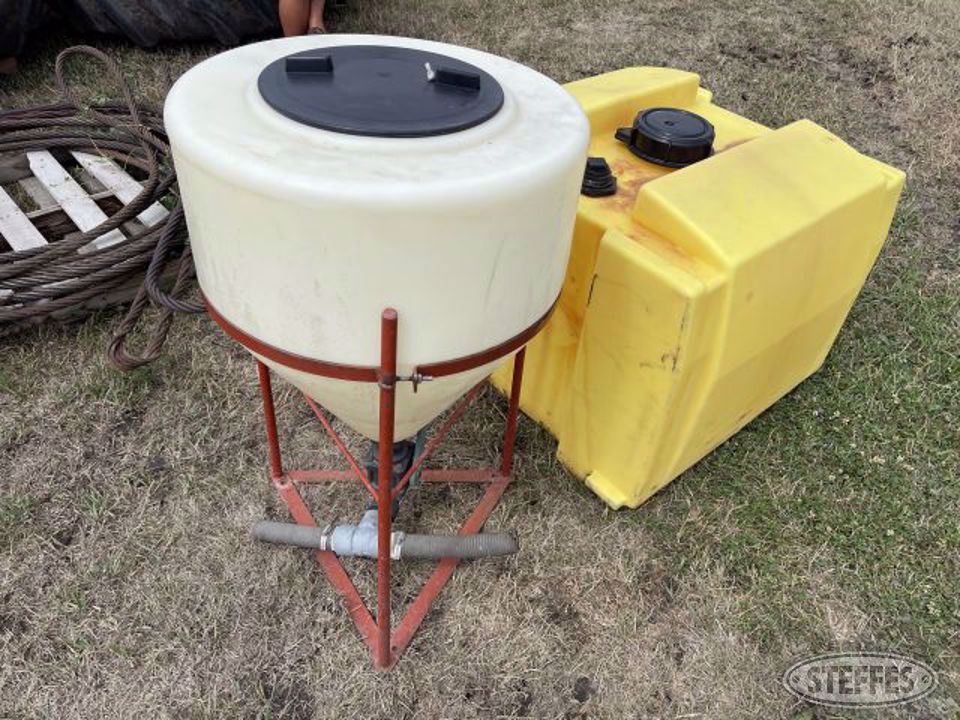Yellow 110 gal. poly tank & inductor